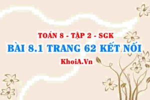 Bài 8.1 trang 62 Toán 8 Kết nối tri thức Tập 2
